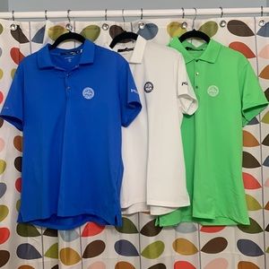 4 Ralph Lauren RLX Golf polo shirts with PGA of America logo, women’s large